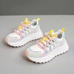 Damen Sportliche High-Top Sneakers mit trendiger Dämpfung und atmungsaktiver Oberflächenstruktur in Rosa