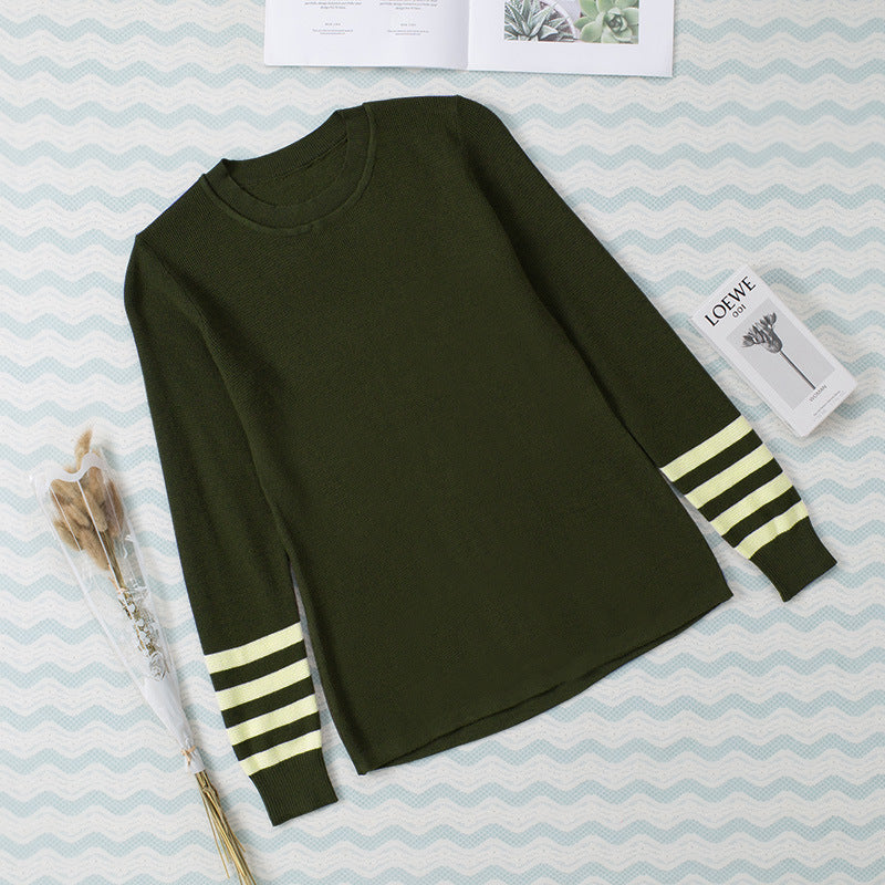 Damen GESTRIFTETER LANGARM PULLOVER | MODISCH, BEQUEM, VIELSEITIG