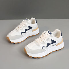 Damen Sportliche Freizeitsneaker mit atmungsaktiver Mesh-Oberfläche und dämpfender Laufsohle in Dunkelblau