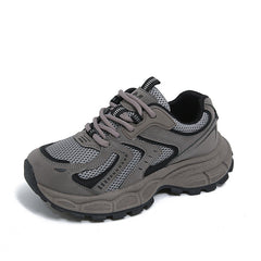 Damen Sportliche Freizeitschuhe mit atmungsaktiver Mesh-Oberfläche und stoßdämpfender Laufsohle in Grau