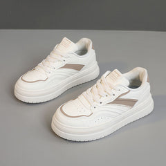 Damen modische Sneakers mit sportlicher Dämpfung und atmungsaktivem Obermaterial in Beige
