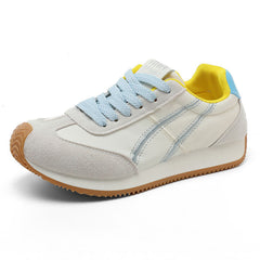 Damen modische Sneakers mit flexibler Laufsohle und stylishem Obermaterial in Beige