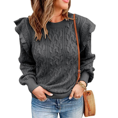 DAME LOCKERER LANGÄRMELIGER PULLOVER | BEQUEM UND STILVOLL
