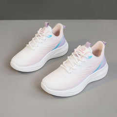 Damen Leichte und atmungsaktive Sport-Sneaker mit dämpfender Laufsohle in Helllila