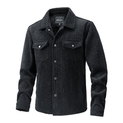 Amadeo | Herren Hemdjacke in Schwarz