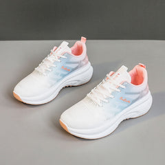 Damen Sportliche und leichte Sneakers mit atmungsaktivem Mesh-Obermaterial in Pink