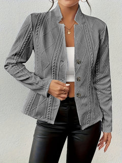 Sibylle™ Selbstbewusster Stil Blazer in Grau