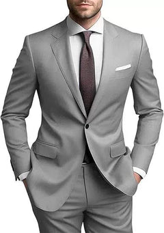Herren Hochzeitsgast Anzug | Blazer und Hosen in Light Gray