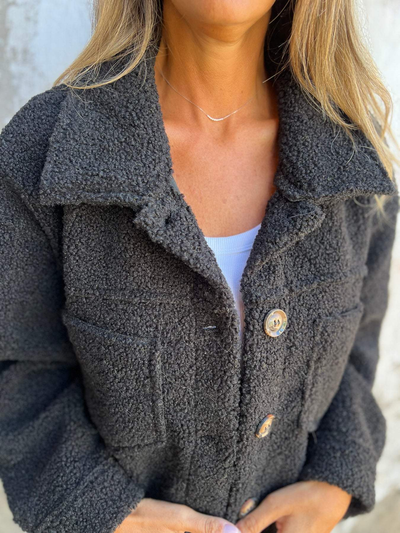 Damen Winter Teddy Mantel | Langarm