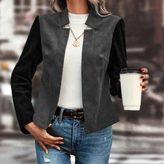 Damen elegante Blazerjacke im modischen Design mit Stehkragen in Mehrfarbig