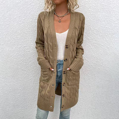 DamenMODE CARDIGAN PULLOVER | MODERNER STIL, KOMFORTABEL, VIELSEITIG in Camel