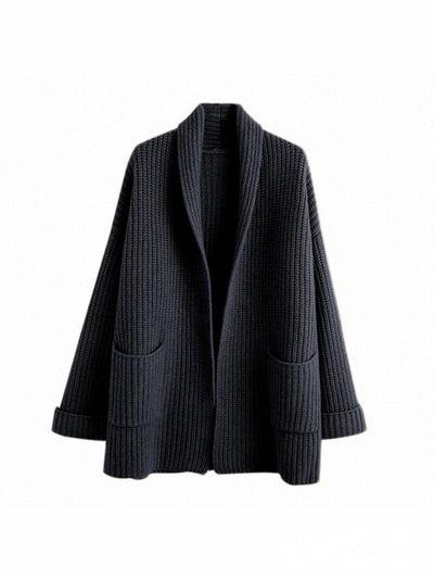 Elegante Lange Strickjacke | mit Taschen