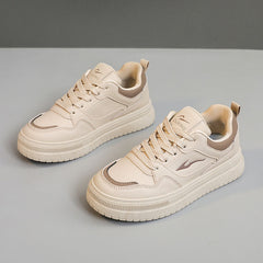 Damen modische Sneaker mit atmungsaktivem Obermaterial und dämpfender Laufsohle in Khaki