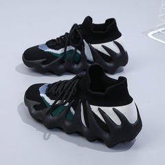 Damen Sportliche High-Top Sneakers mit innovativem Design und atmungsaktiver Technik in Schwarz