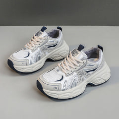 Damen Sportliche Performance-Sneaker mit atmungsaktivem Obermaterial und Dämpfungssystem in Graublau