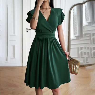 Eleganza™ – Damen Midikleid mit V-Ausschnitt für Elegante Anlässe