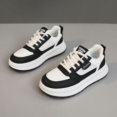 Damen modische Sneakers mit dämpfender Laufsohle und atmungsaktiver Oberflächenstruktur in Dunkelbraun