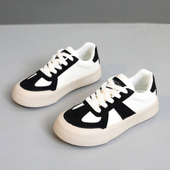 Damen modische Sneaker mit hochwertigem Wildleder und atmungsaktivem Mesh-Obermaterial in Schwarz