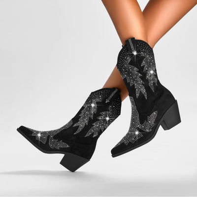 Damen Cowboystiefel Mit Mittlerer Wadenhöhe | Stilvoll