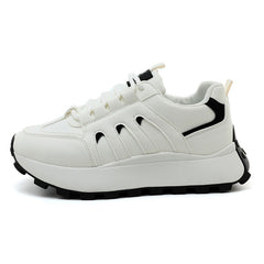 Damen Sportliche Sneaker mit modernem Design und dämpfender Laufsohle in Weiß