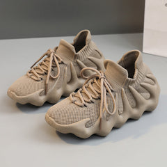 Damen Sportliche Sneakers mit innovativem Design und dämpfender Sohle in Braun