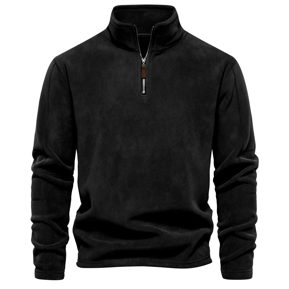 Rollkragenpullover mit halbem Reißverschluss für Männer