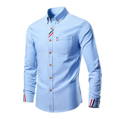 Konstantin | Herren Figurbetontes Business Hemd in Seeblau