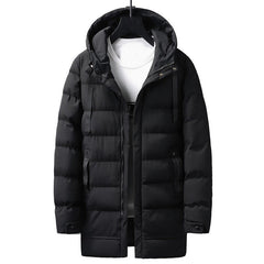 Alessio | Winterjacke mit Kapuze in Schwarz