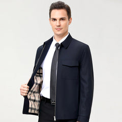 Benno - Stilvolle Jacke - Farbakzent in Marineblau