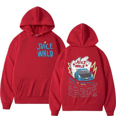 Damen Kapuzenpullover mit kreativem Grafikdesign und inspirierendem Schriftzug in Rot