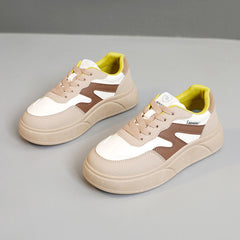 Damen modische Sneakers mit rutschfester Laufsohle und atmungsaktivem Obermaterial in Camel