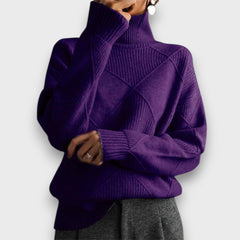 Dareen – Rollkragenpullover in Violett