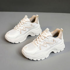 Damen Sportliche Lauf-Sneaker mit modernem Dämpfungssystem und atmungsaktiver Konstruktion in Beige