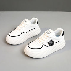 Damen Chunky Sneakers mit atmungsaktivem Obermaterial und komfortabler Dämpfung in Schwarz