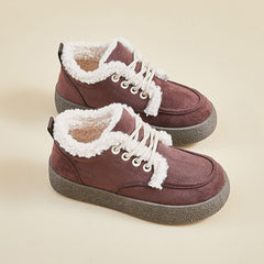 Damen Sneaker mit kuscheligem Innenfutter und dämpfender Laufsohle in Rotbraun