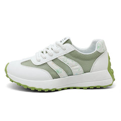 Damen Sportliche Sneakers mit atmungsaktivem Mesh-Obermaterial und flexibler Sohle in Grün