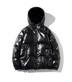 Greta | Gefütterte Thermo Steppjacke in Schwarz (mit Kapuze)