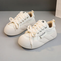 Damen modische Sneakers mit einzigartiger Bandstruktur und verstärkter Dämpfung in Beige