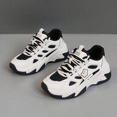Damen Sportliche Chunky Sneakers in Schwarz