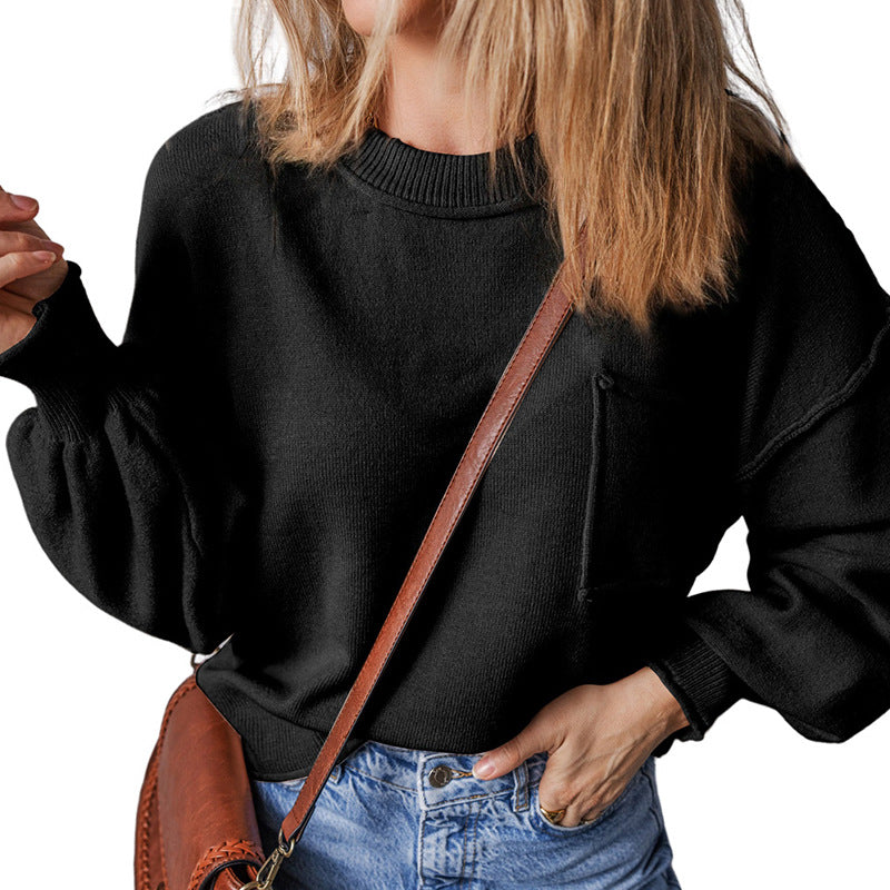 Damen LANGARM RUNDHALS STRICKPULLOVER | MODERNER STIL, KOMFORTABEL, VIELSEITIG