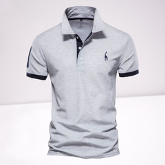 Lukas |  Baumwoll-Poloshirt für sportlich-legere Looks in Grau