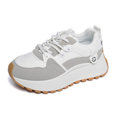 Damen Sportliche Chunky Sneakers mit hohem Tragekomfort und rutschfester Sohle in Weiß