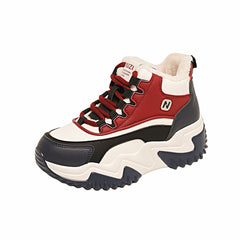 Damen Sportliche High-Top Sneakers mit kuscheligem Innenfutter in Weiß