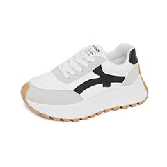 Damen Sportliche Chunky Sneaker mit dämpfender Laufsohle und modischem Design in Schwarz