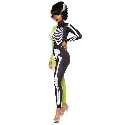 Gruseliges Duo Halb Skelett halb Mumie Halloween Kostum
