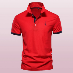 Lukas |  Baumwoll-Poloshirt für sportlich-legere Looks in Rot