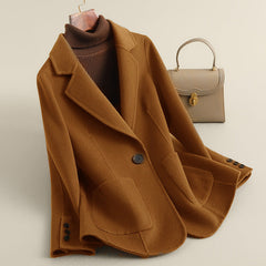 Rennly Wool Blazer Jacket in Brown