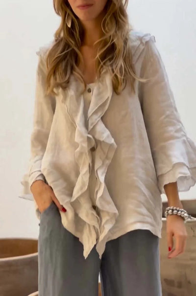 Delphine®️™ - elegante Rüschenbluse