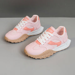 Damen Sportliche Lauf-Sneaker mit rutschfester Gummisohle und atmungsaktivem Obermaterial in Pink