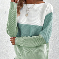 VIELSEITIGER LANGÄRMELIGER STRICKPULLOVER | MODERN, KOMFORTABEL, ELEGANT in Grün